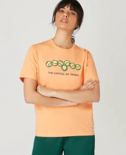 Wimbledon Womens London T-Shirt - Orange-Women Tops & T-Shirts