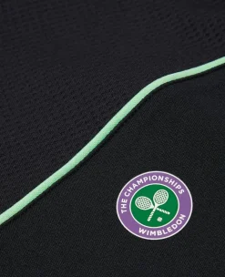 Wimbledon Womens Performance Curve T-Shirt - Green-Women Tops & T-Shirts|Tops & T-Shirts