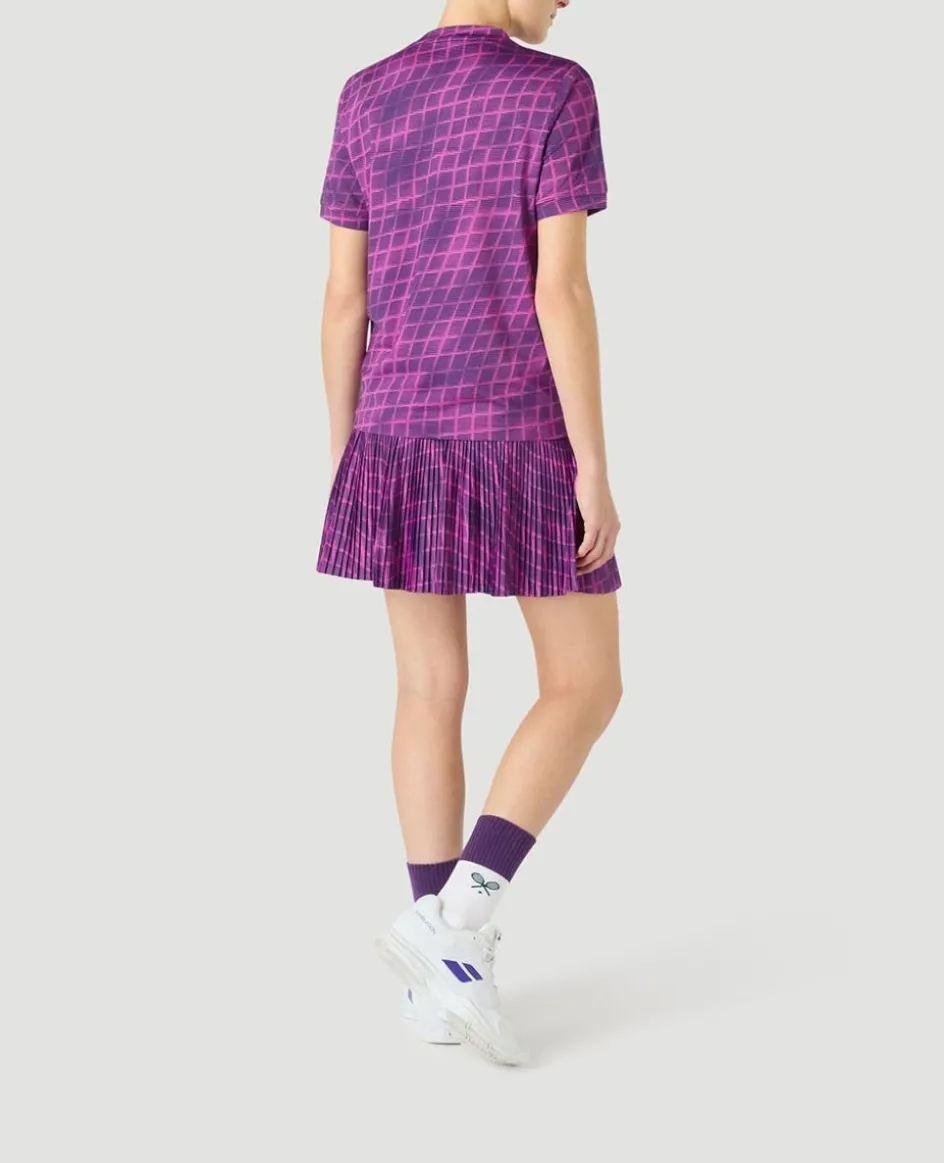 Wimbledon Womens Performance Grid Skort - Purple-Women Dresses & Skorts|Dresses & Skirts