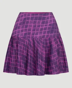 Wimbledon Womens Performance Grid Skort - Purple-Women Dresses & Skorts|Dresses & Skirts