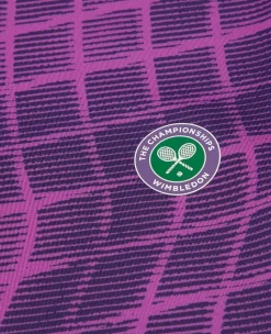 Wimbledon Womens Performance Grid T-Shirt - Purple-Women Tops & T-Shirts