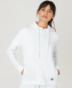 Wimbledon Womens Performance Hoody - White-Women Sweatshirts & Hoodies|Sweatshirts & Hoodies