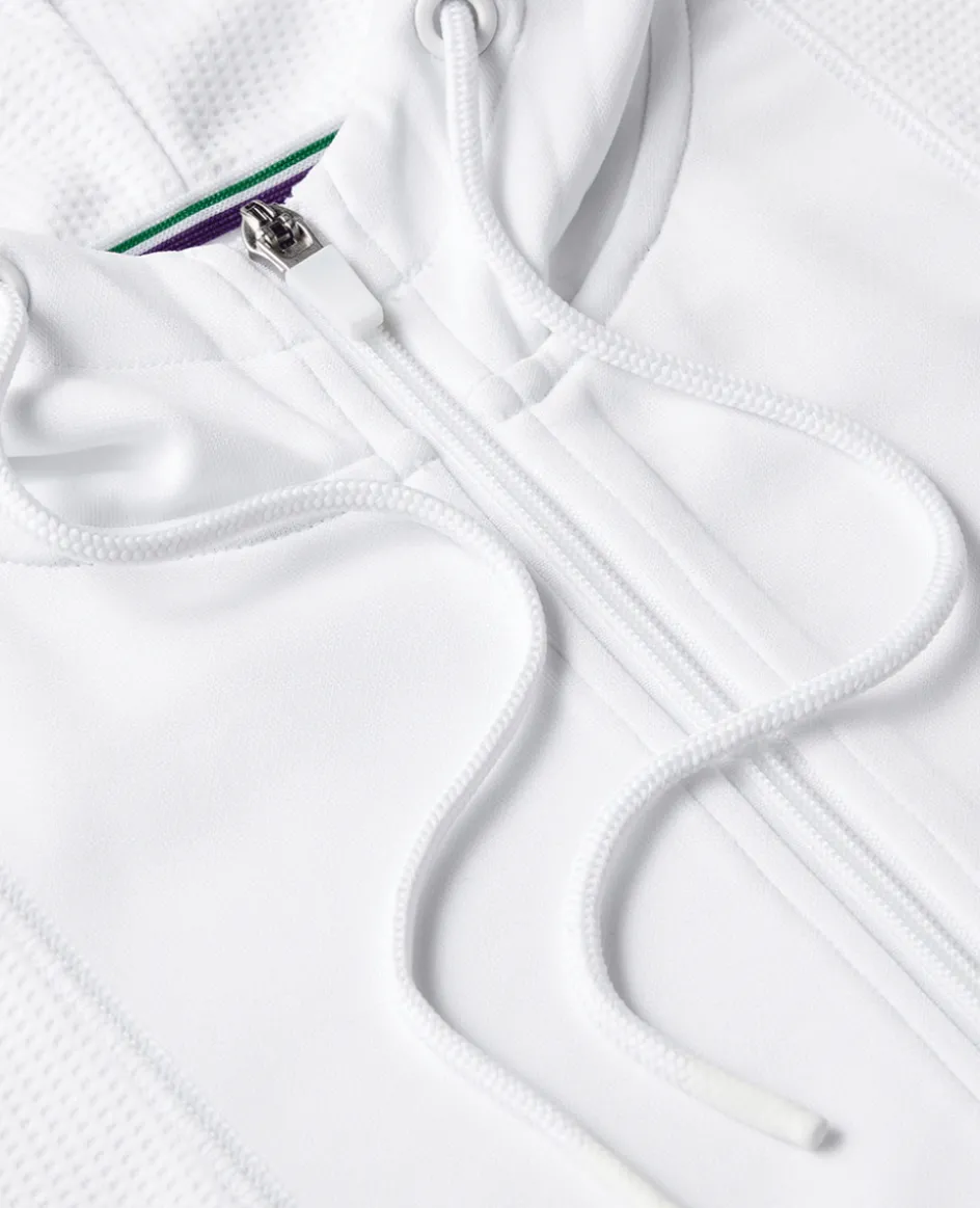 Wimbledon Womens Performance Hoody - White-Women Sweatshirts & Hoodies|Sweatshirts & Hoodies