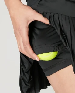 Wimbledon Womens Performance Skort - Black-Women Dresses & Skorts|Dresses & Skirts