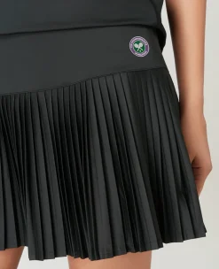 Wimbledon Womens Performance Skort - Black-Women Dresses & Skorts|Dresses & Skirts