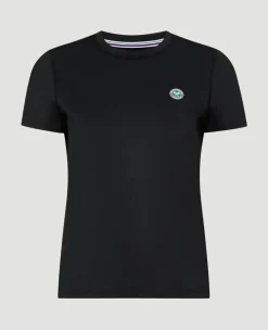Wimbledon Womens Performance T-Shirt - Black-Women Tops & T-Shirts|Tops & T-Shirts