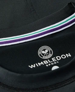 Wimbledon Womens Performance T-Shirt - Black-Women Tops & T-Shirts|Tops & T-Shirts