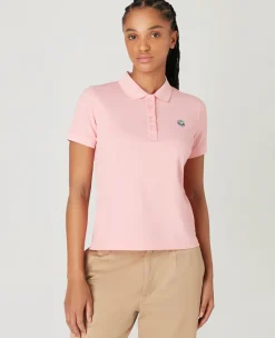 Wimbledon Womens Pique Polo - Pink-Women Tops & T-Shirts