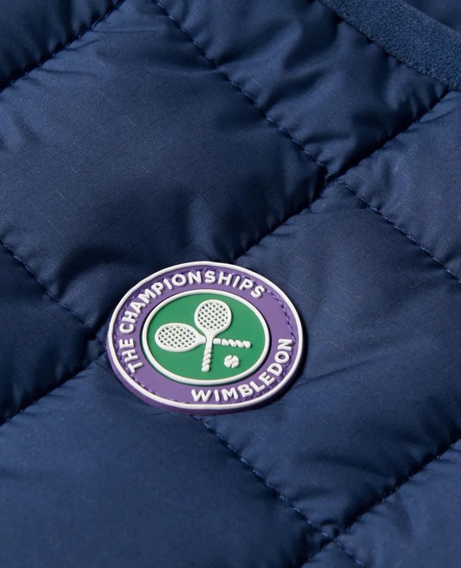 Wimbledon Women's Quilted Gilet - Navy-Women Jackets & Coats