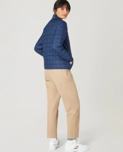 Wimbledon Womens Quilted Jacket - Navy-Women Jackets & Coats