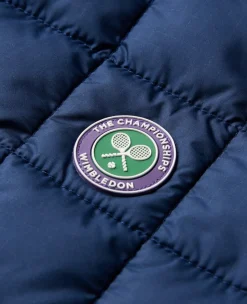 Wimbledon Womens Quilted Jacket - Navy-Women Jackets & Coats