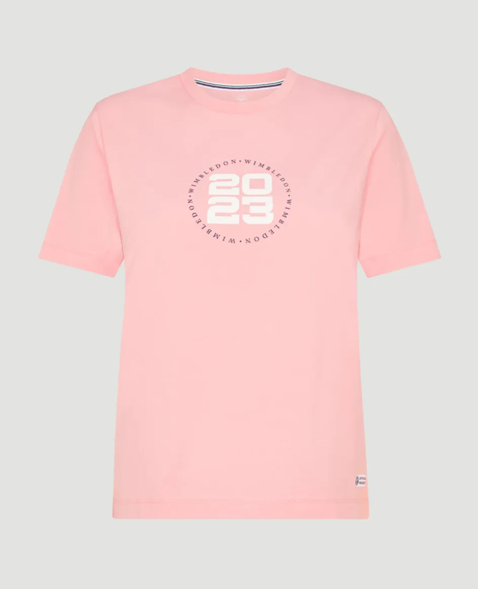 Wimbledon Women's 2023 Roundel T-Shirt - Pink-Women Tops & T-Shirts