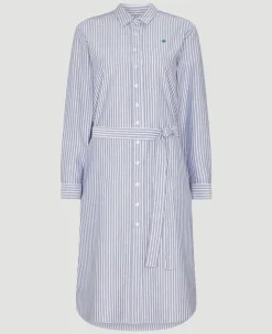 Wimbledon Womens Shirt Dress - Blue-Women Dresses & Skirts