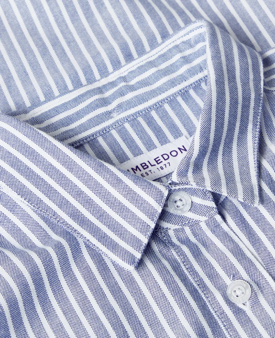 Wimbledon Womens Shirt Dress - Blue-Women Dresses & Skirts