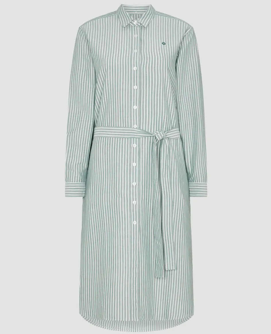 Wimbledon Womens Shirt Dress - Green-Women Dresses & Skirts