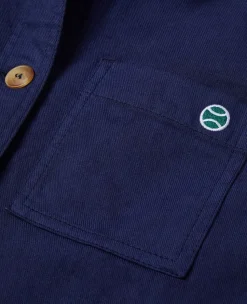 Wimbledon Womens Shirt Jacket - Navy-Women Jackets & Coats