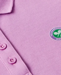 Wimbledon Womens Sleeveless Pique Polo - Purple-Women Tops & T-Shirts