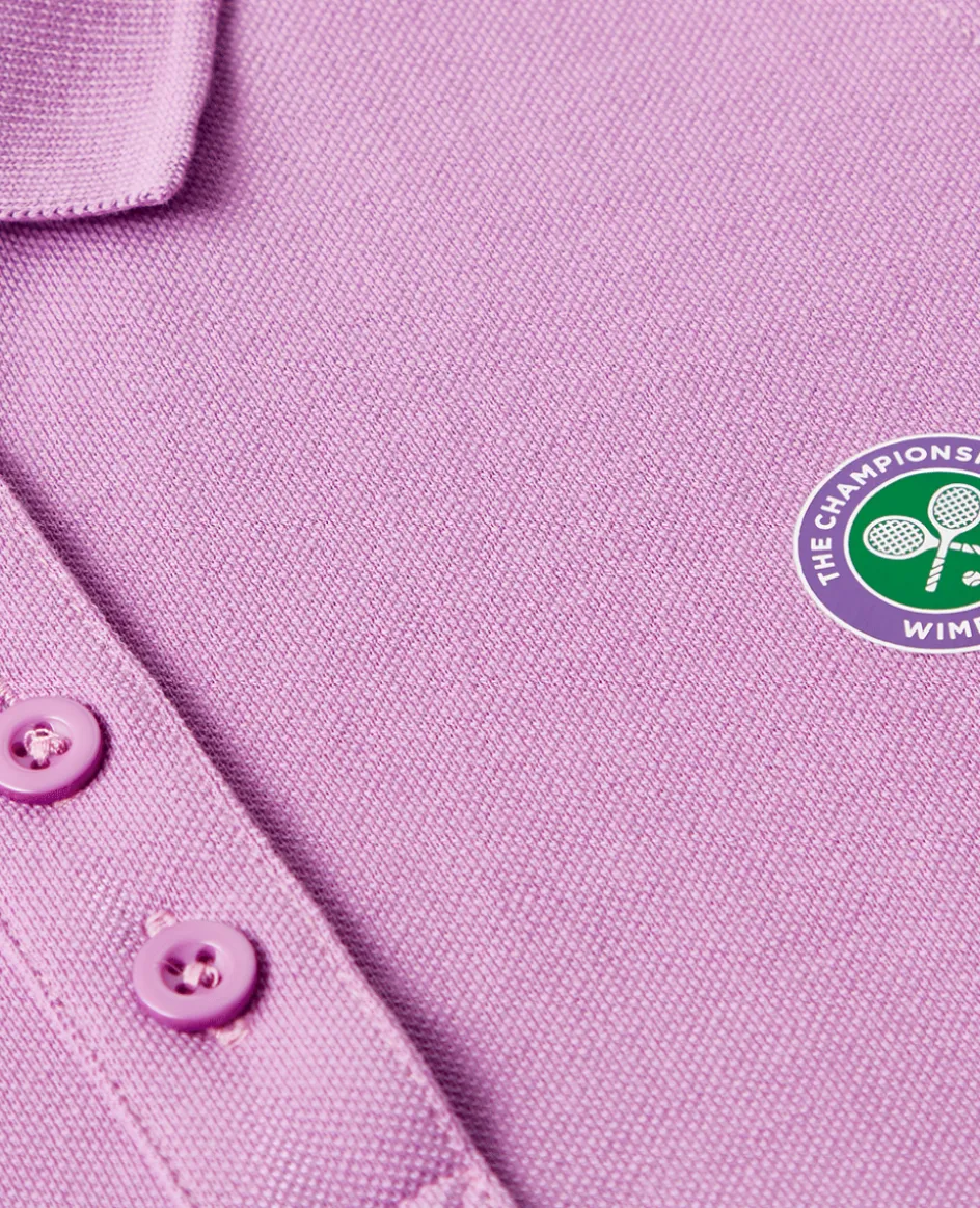 Wimbledon Womens Sleeveless Pique Polo - Purple-Women Tops & T-Shirts
