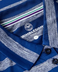 Wimbledon Womens Sleeveless Polo - Navy & White-Women Tops & T-Shirts