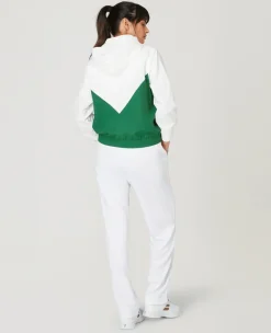 Wimbledon Womens Windbreaker Green & White-Women Jackets & Coats