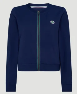 Wimbledon Womens Zip Jacket - Navy-Women Jackets & Coats