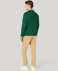 Wimbledon 1/4 Zip Knit in Green- Knitwear|Sweatshirts & Hoodies